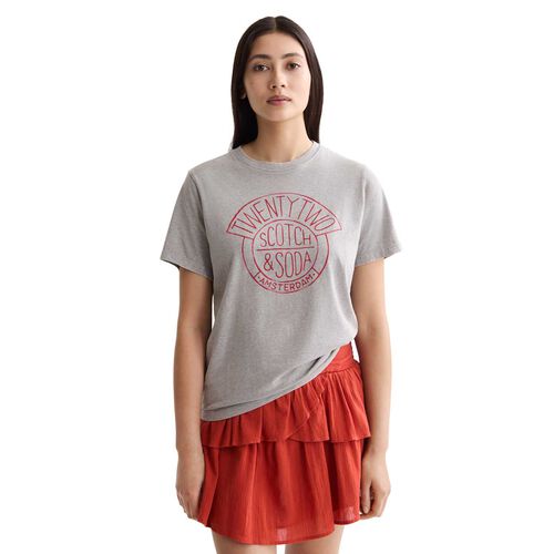 Scotch & Soda Washed Regular Fit Graphic T-Shirt